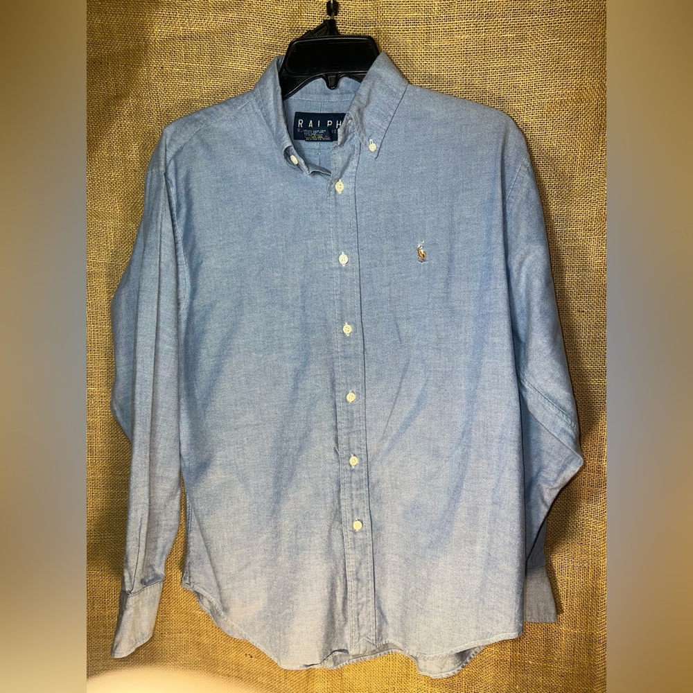 Ralph Lauren Blue Dress Shirt Classic Oxford Style